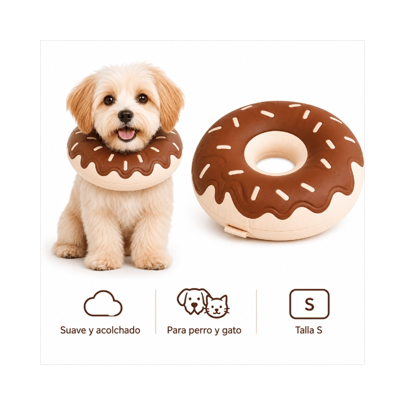 COLLAR DONA ANTI-LAMIDO MASCOTAS TALLA S AJUSTABLE - 9