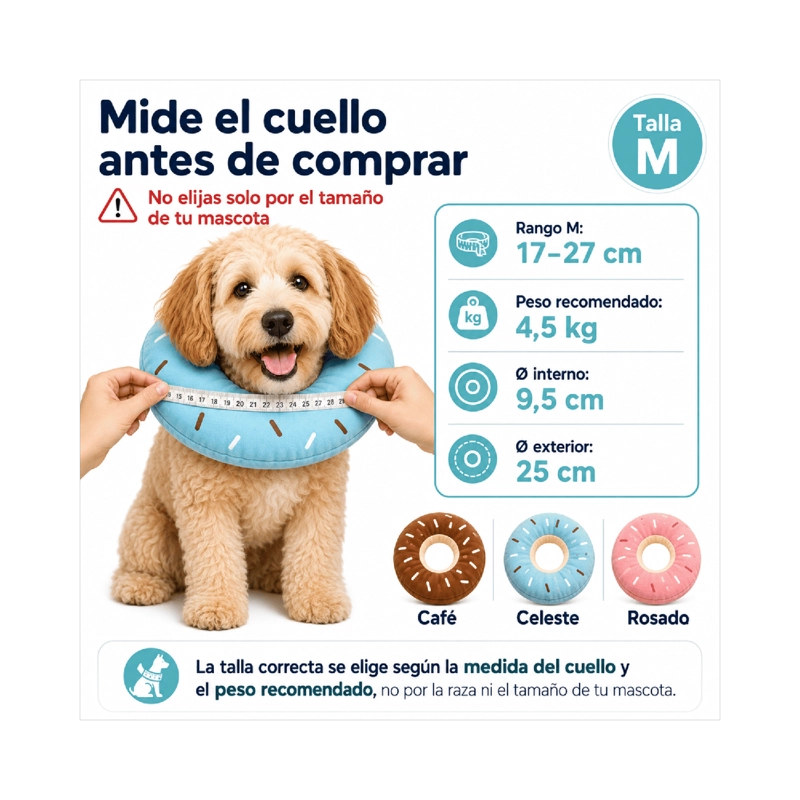 COLLAR DONA ANTI-LAMIDO MASCOTAS TALLA M AJUSTABLE - 2
