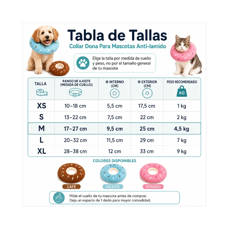 COLLAR DONA ANTI-LAMIDO MASCOTAS TALLA M AJUSTABLE - 3