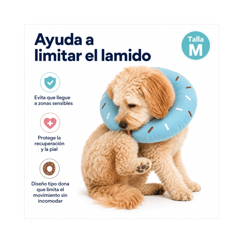 COLLAR DONA ANTI-LAMIDO MASCOTAS TALLA M AJUSTABLE - 7