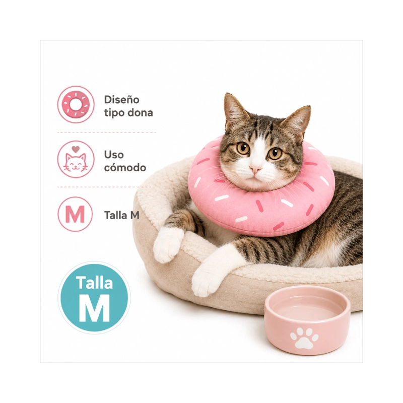 COLLAR DONA ANTI-LAMIDO MASCOTAS TALLA M AJUSTABLE - 8