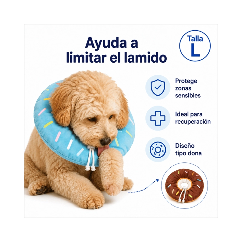 COLLAR DONA ANTI-LAMIDO MASCOTAS TALLA L AJUSTABLE - 7