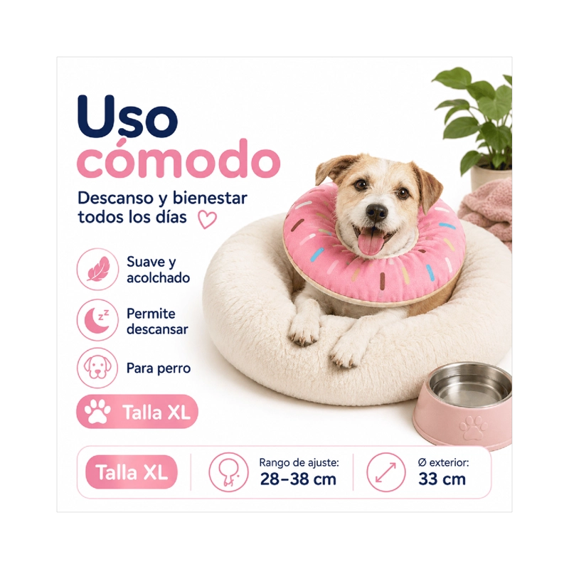 COLLAR DONA ANTI-LAMIDO MASCOTAS TALLA XL AJUSTABLE - 6
