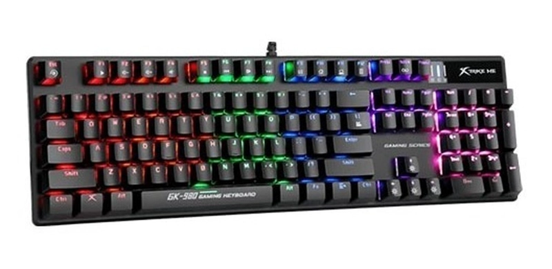 TECLADO GAMER MECANICO XTRIKE ME GK-980 SWITCH AZUL RGB - 4