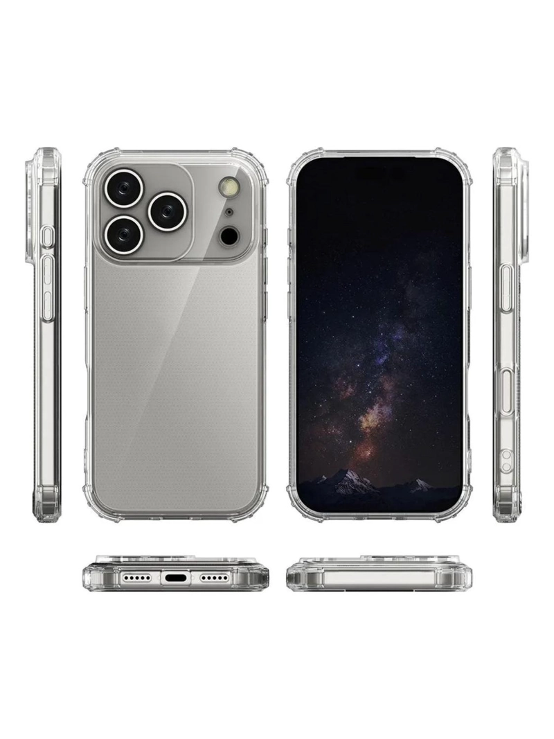 CARCASA PARA IPHONE 17 PRO TRANSPARENTE ANTIGOLPE SILICONA - 8