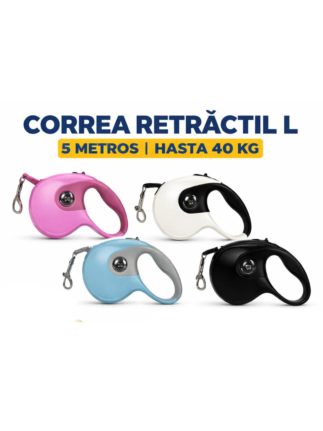 CORREA RETRACTIL PARA PERROS 5MT HASTA 40KG - 5