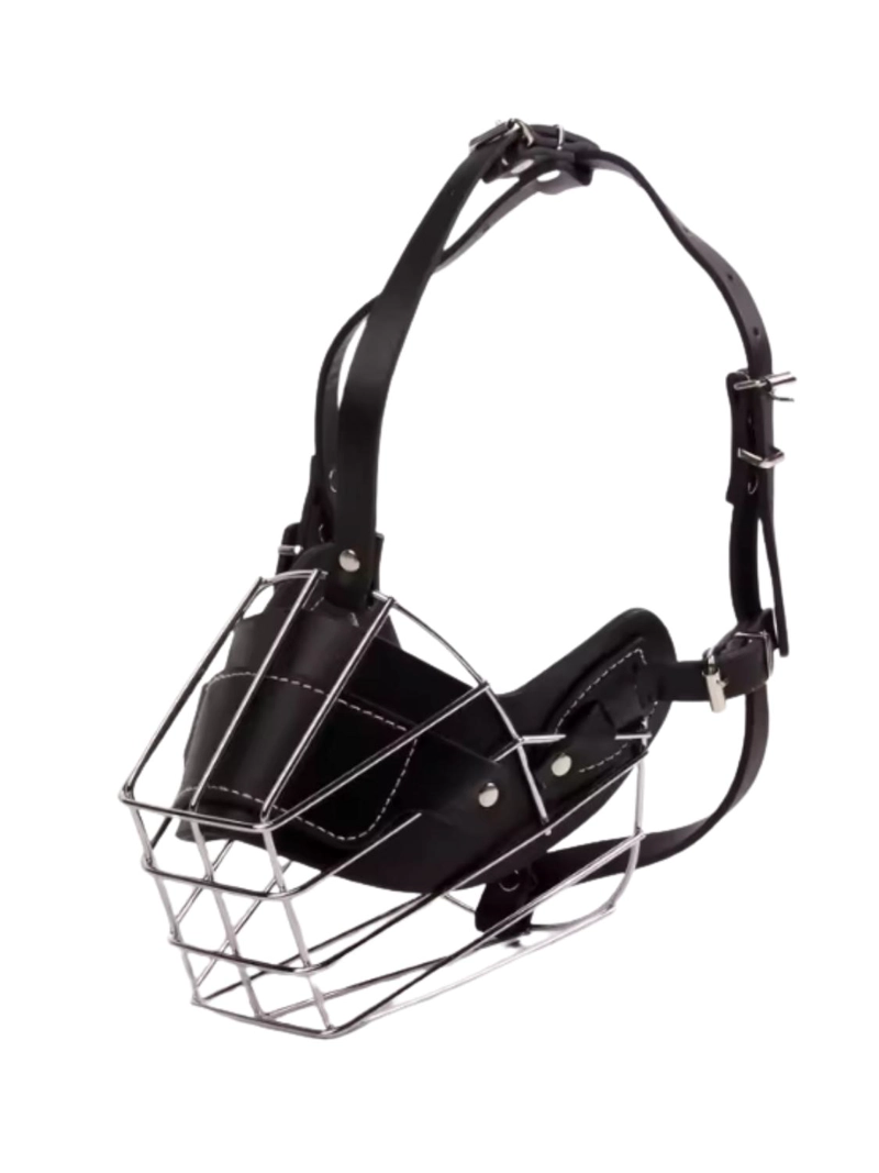 BOZAL PERRO ACERO Y CUERO TALLA M (1) PERROS 40 A 50 CM - 9