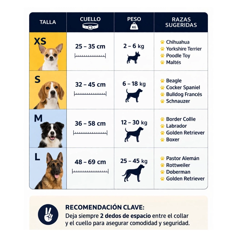 COLLAR PERRO NYLON AJUSTABLE L 48-69 CM WONDER DOG M3 - 3