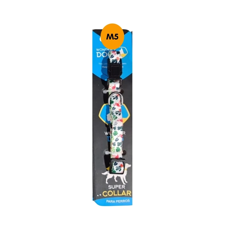 COLLAR PERRO TALLA S 3-8 KG AJUSTABLE 20-31 CM TELA M2 - 2