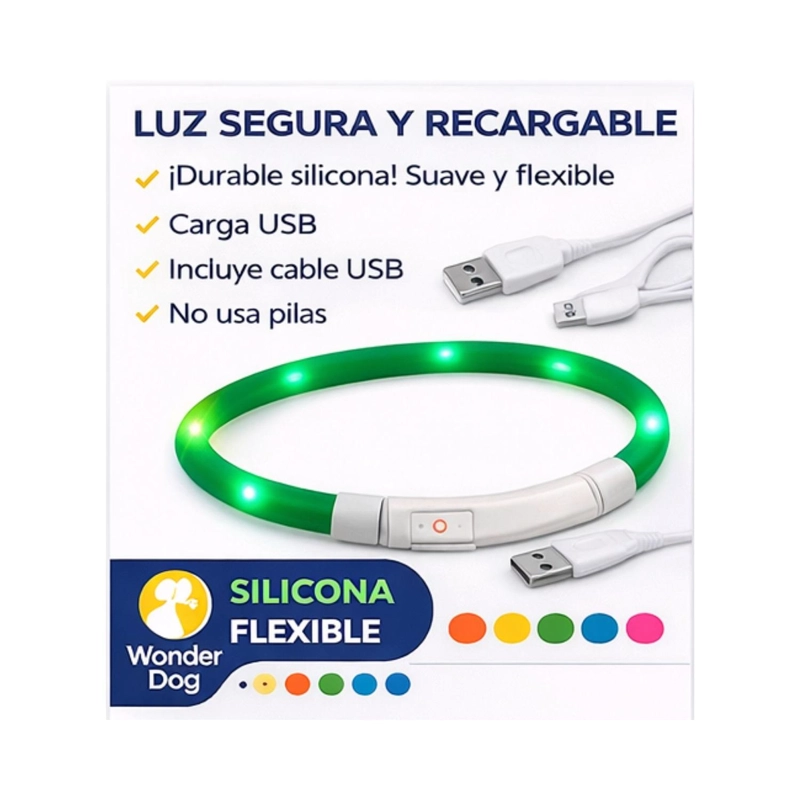 COLLAR LED PERRO USB RECARGABLE 51 CM 10-25 KG - 6