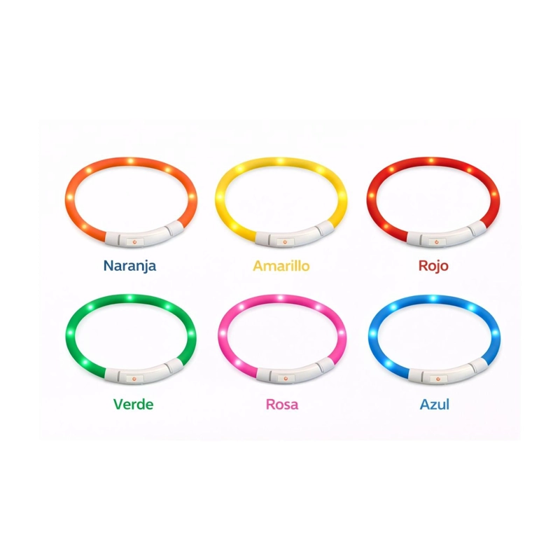 COLLAR LED PERRO USB RECARGABLE 51 CM 10-25 KG - 9