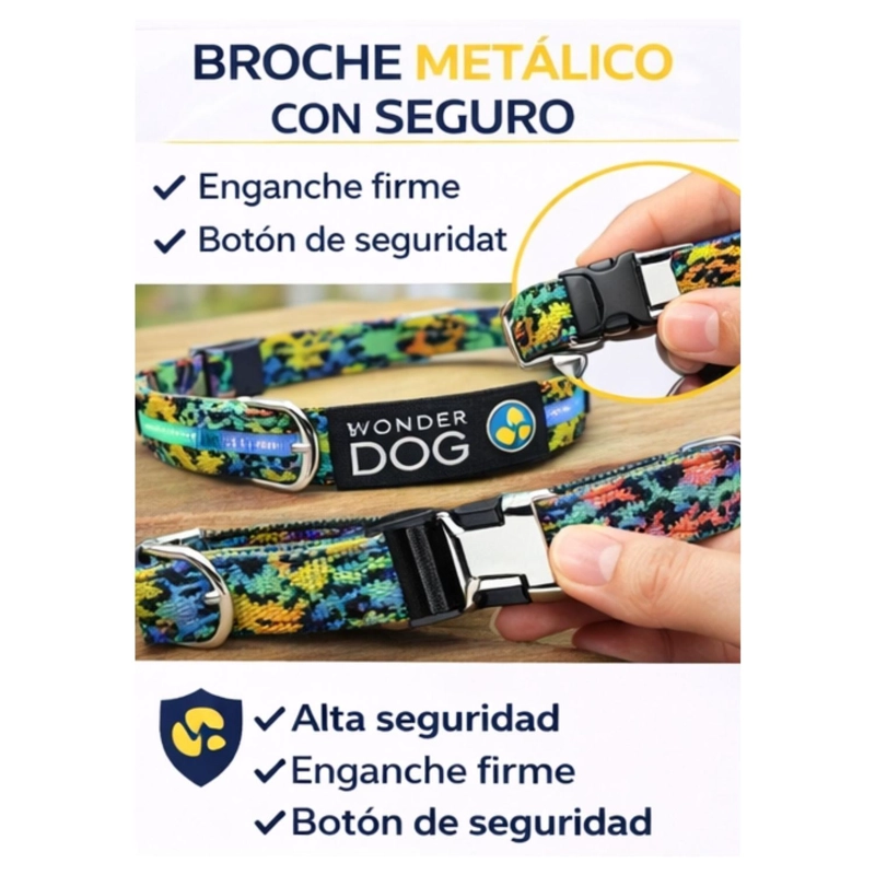 COLLAR PERRO NYLON AJUSTABLE S 32-45 CM WONDER DOG M2 - 5