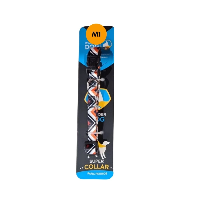 COLLAR PERRO TALLA S 3-8 KG AJUSTABLE 20-31 CM TELA M6 - 2