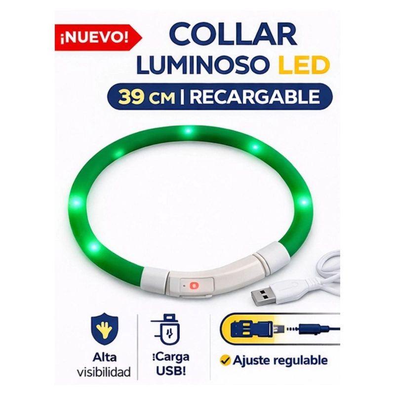 COLLAR LED PERRO USB RECARGABLE 39 CM 3-12 KG - 3