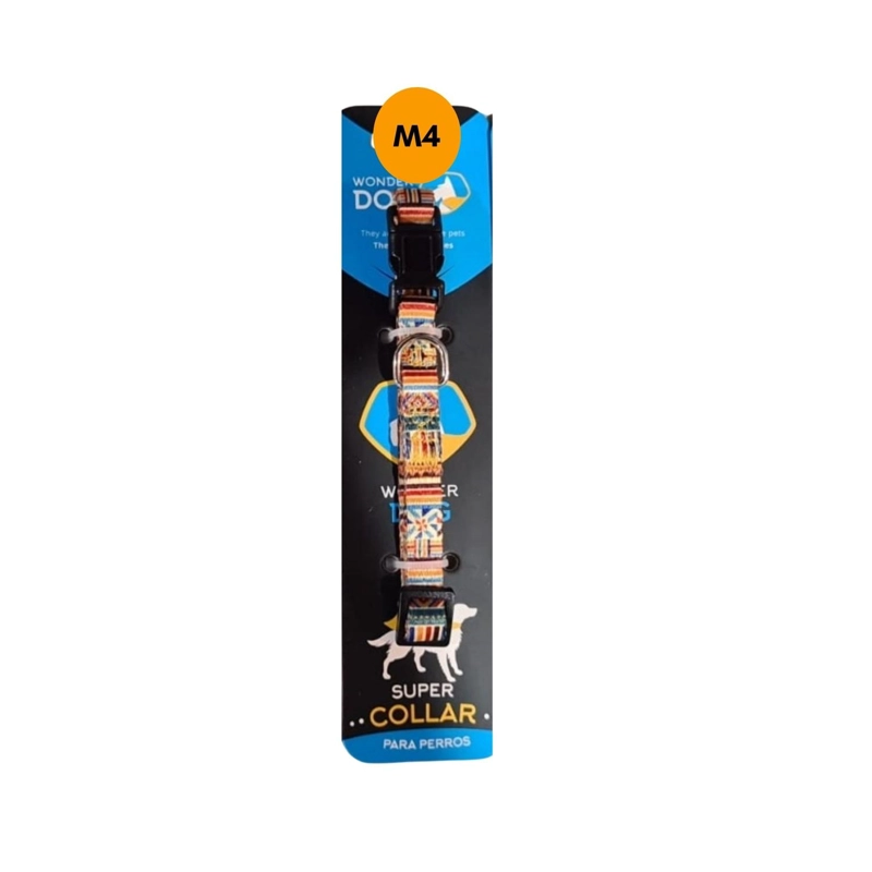 COLLAR PERRO TALLA S 3-8 KG AJUSTABLE 20-31 CM TELA M3 - 2
