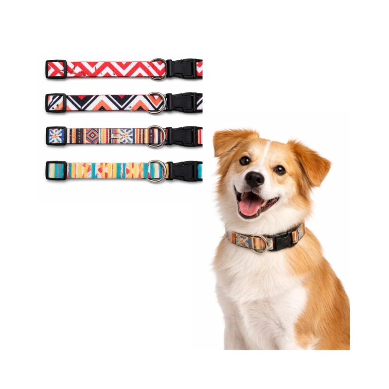 COLLAR PERRO TALLA L 10-25 KG AJUSTABLE 35-50 CM TELA M4 - 1