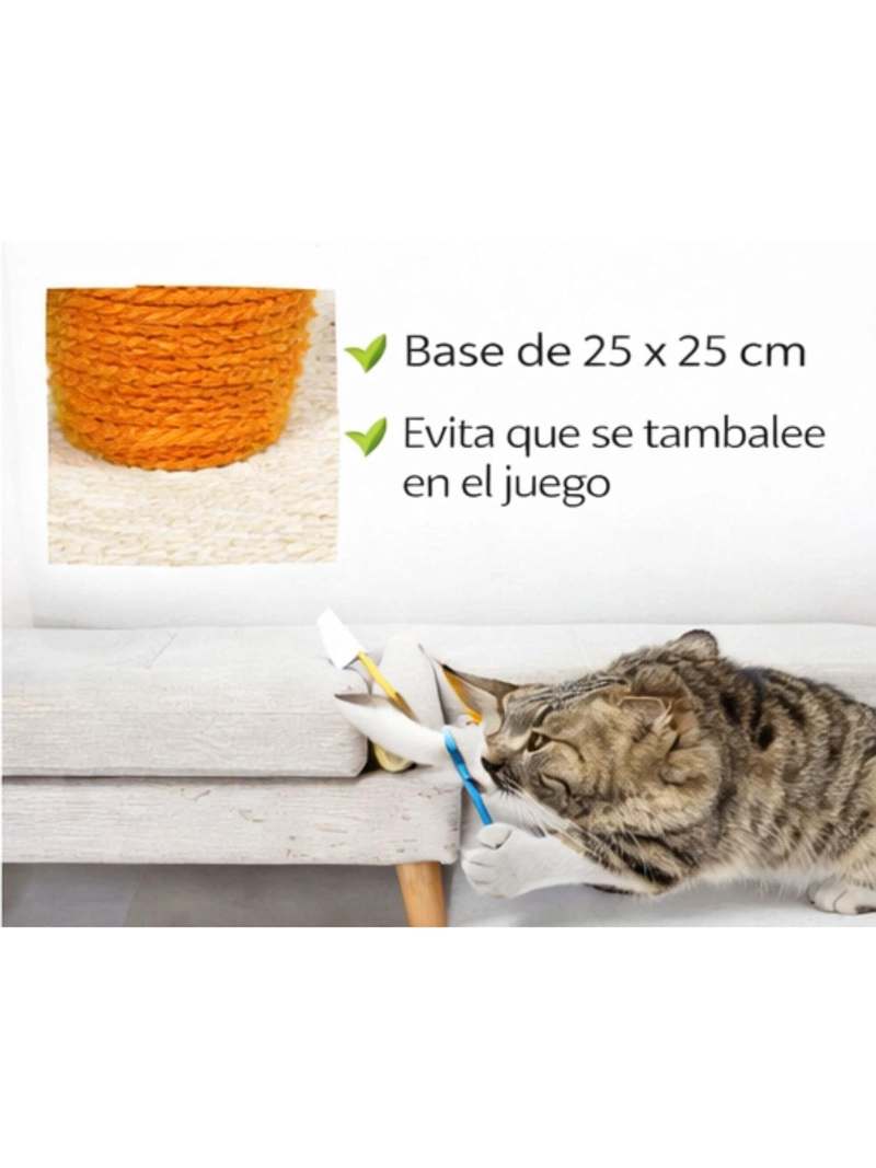 RASCADOR PARA GATOS ZANAHORIA CON BASE 29 CM - 6