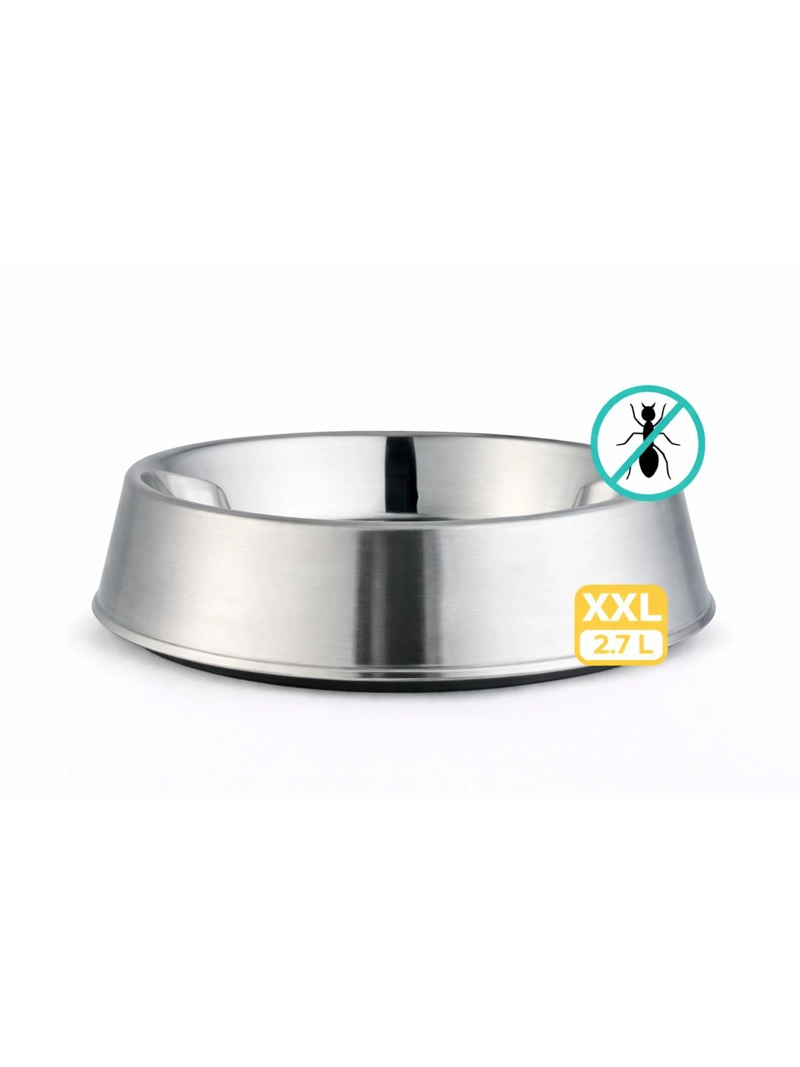 PLATO ANTIHORMIGAS ACERO INOXIDABLE MASCOTAS XXL 2.7 L - 2