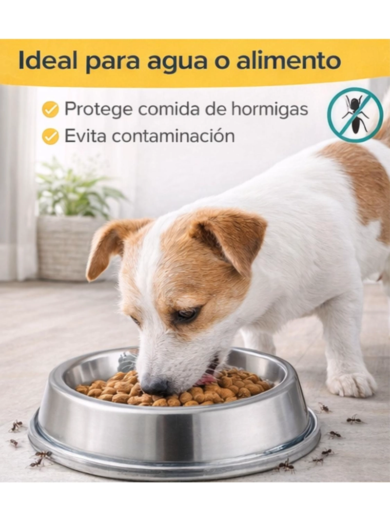 PLATO ANTIHORMIGAS ACERO INOXIDABLE MASCOTAS XXL 2.7 L - 4