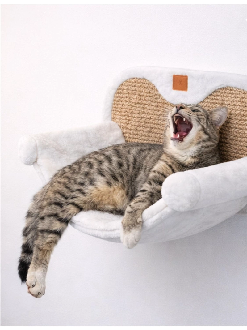 HAMACA ELEVADA PARA GATOS CON RASCADOR MURO 55 CM - 5