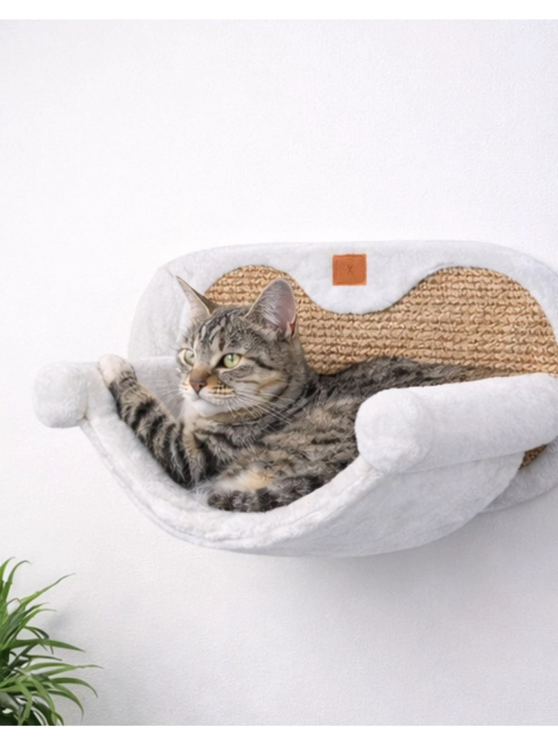 HAMACA ELEVADA PARA GATOS CON RASCADOR MURO 55 CM - 7