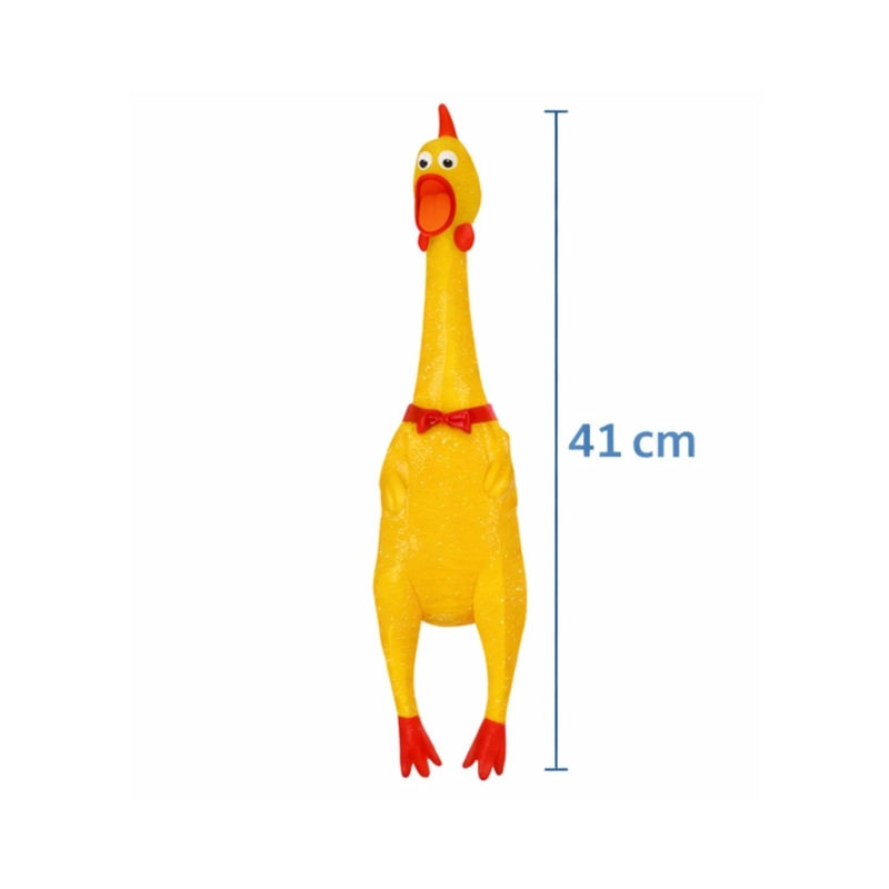 JUGUETE PERRO POLLO CHILLON L 41 CM RESISTENTE - 5