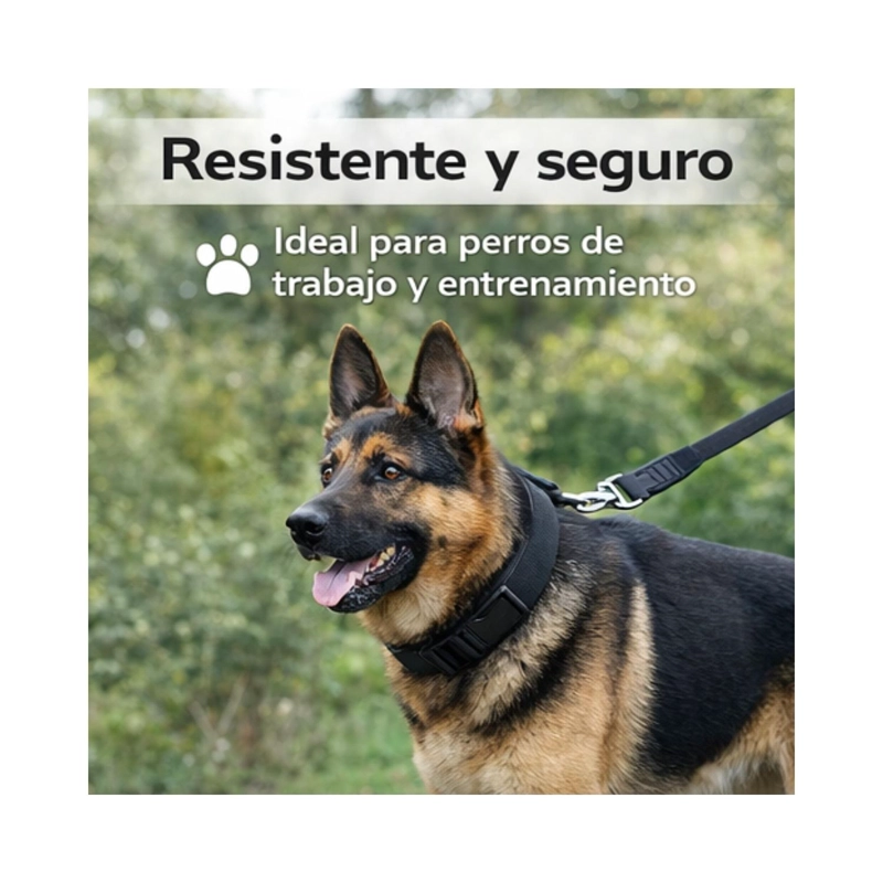 COLLAR TACTICO PERRO L 43-52 CM REFORZADO CON ASA - 6