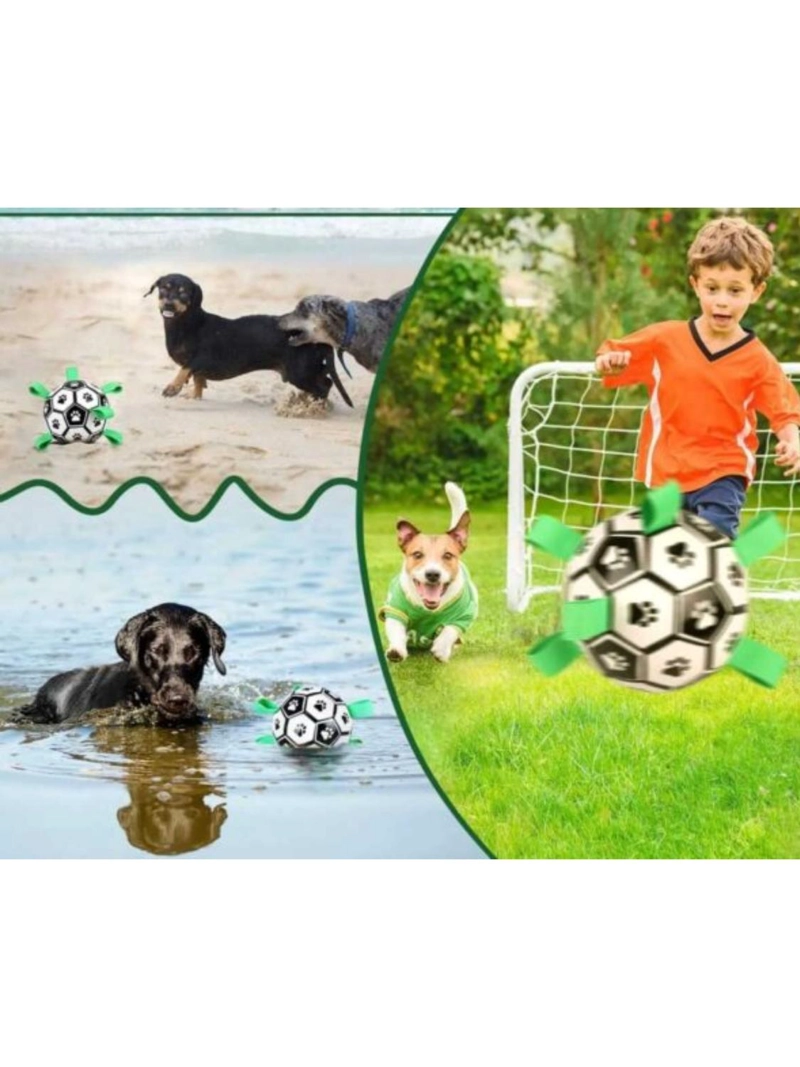 JUGUETE PELOTA CON TIRAS PARA PERROS + BOMBIN 18CM - 2