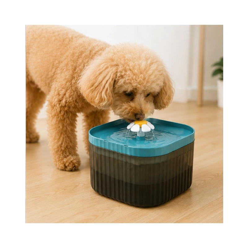 DISPENSADOR AGUA FLOR 2,5 L PERRO GATO FUENTE BEBEDERO - 4