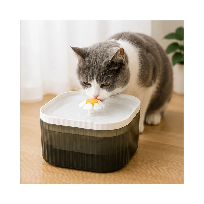 DISPENSADOR AGUA FLOR 2,5 L PERRO GATO FUENTE BEBEDERO - 6