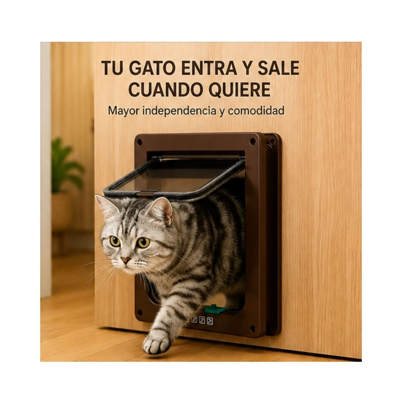PUERTA PARA GATOS S CAFE  20X19 CM ACCESO MASCOTAS - 4