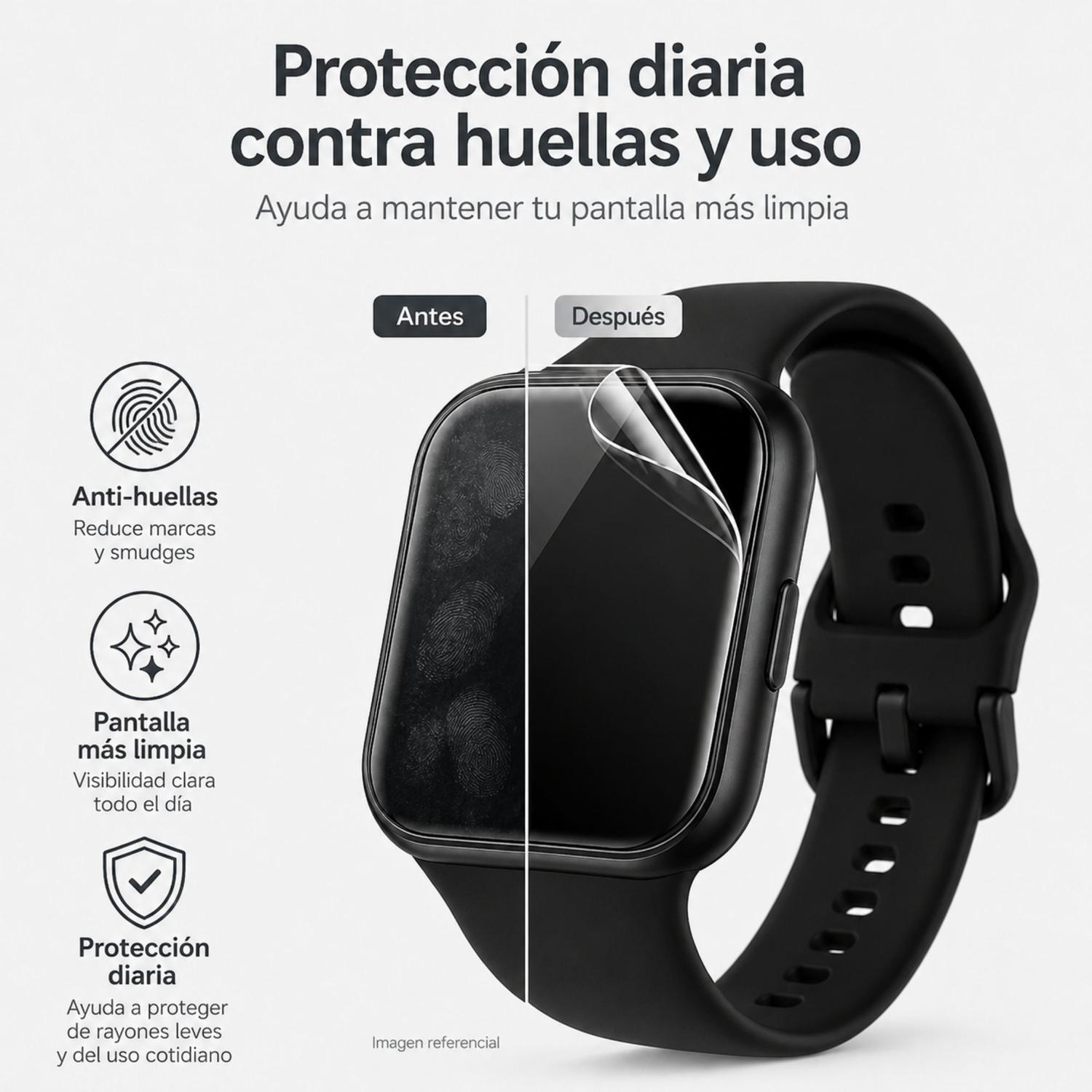 LAMINA DE HIDROGEL PARA XIAOMI SMART BAND 8 ACTIVE - 9