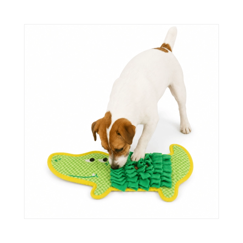 ALFOMBRA OLFATIVA COCODRILO PERRO 36X17 CM - 1