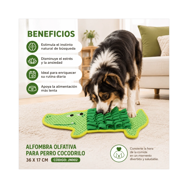 ALFOMBRA OLFATIVA COCODRILO PERRO 36X17 CM - 6