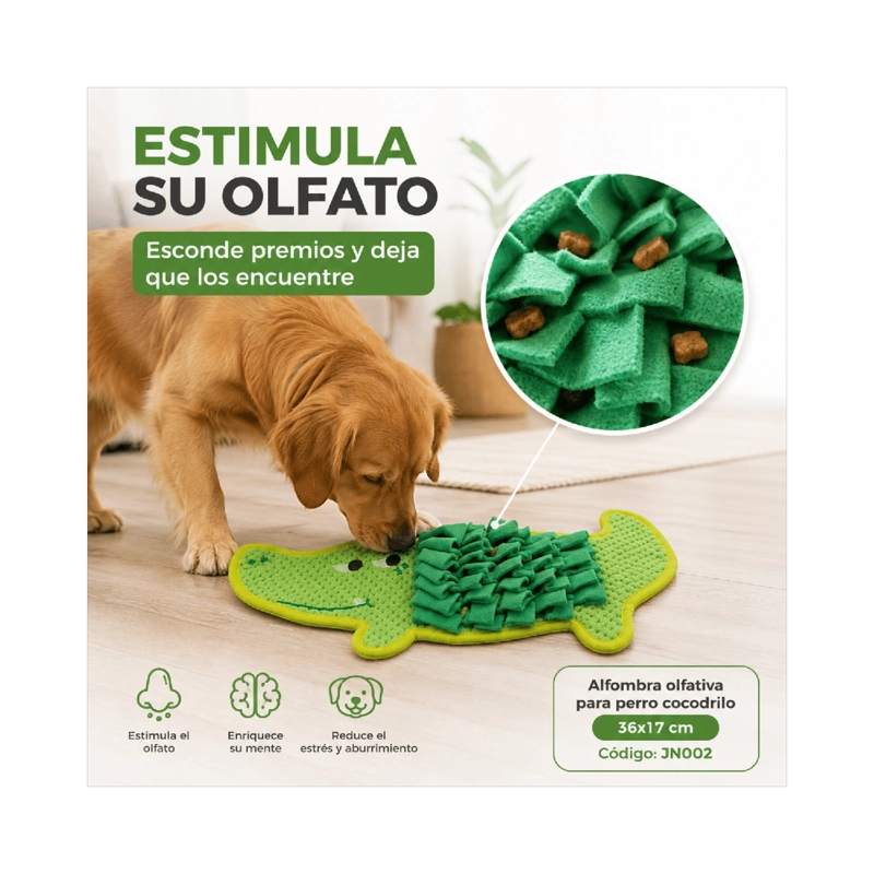 ALFOMBRA OLFATIVA COCODRILO PERRO 36X17 CM - 8