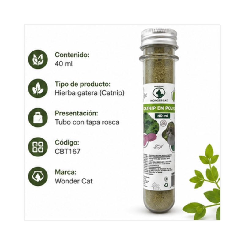 HIERBA GATERA CATNIP WONDER CAT TUBO 40ML - 5