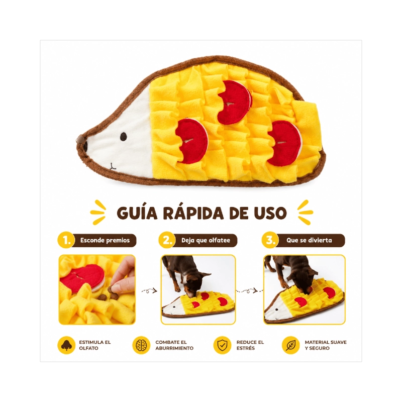 ALFOMBRA OLFATIVA ERIZO PARA PERRO 32X16 CM - 2