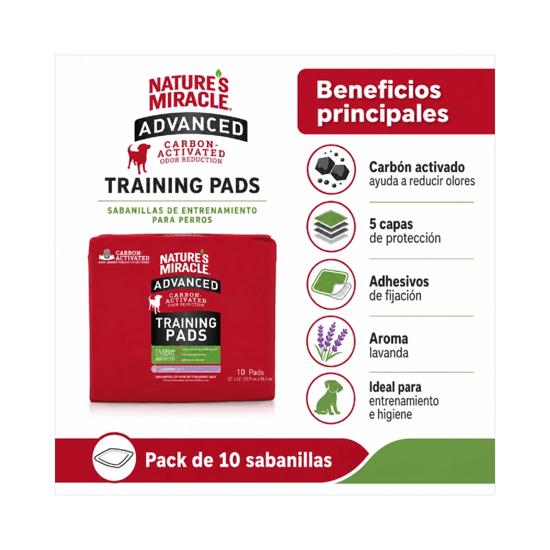 SABANILLAS PERRO NATURE'S MIRACLE 10 UN CARBON - 2
