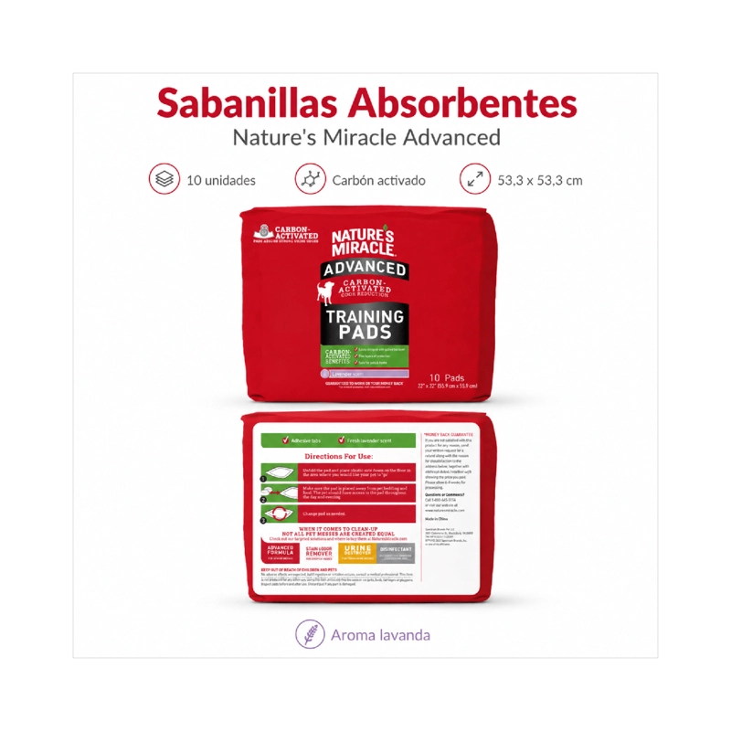 SABANILLAS PERRO NATURE'S MIRACLE 10 UN CARBON - 5