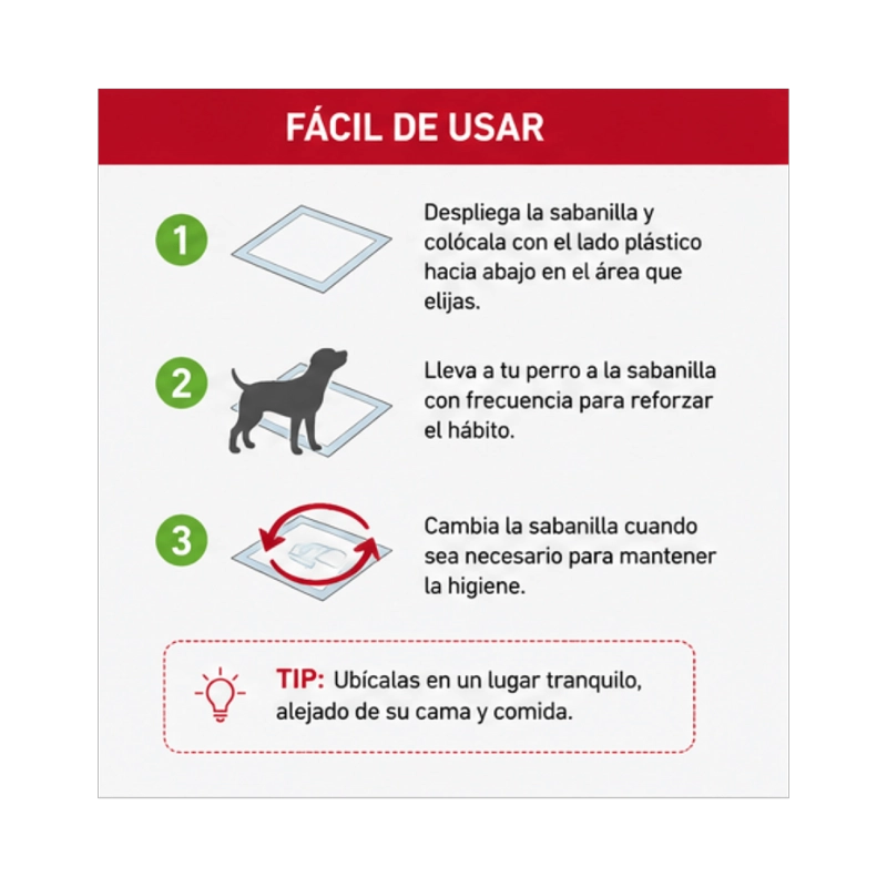 SABANILLAS PERRO NATURE'S MIRACLE 14 UN 53X53 CM - 2