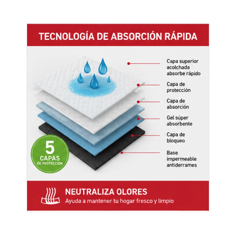 SABANILLAS PERRO NATURE'S MIRACLE 14 UN 53X53 CM - 4
