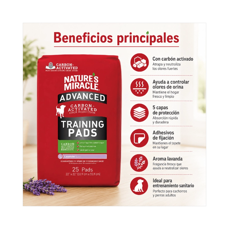 SABANILLAS PERRO NATURE'S MIRACLE 25 UN CARBONO - 4
