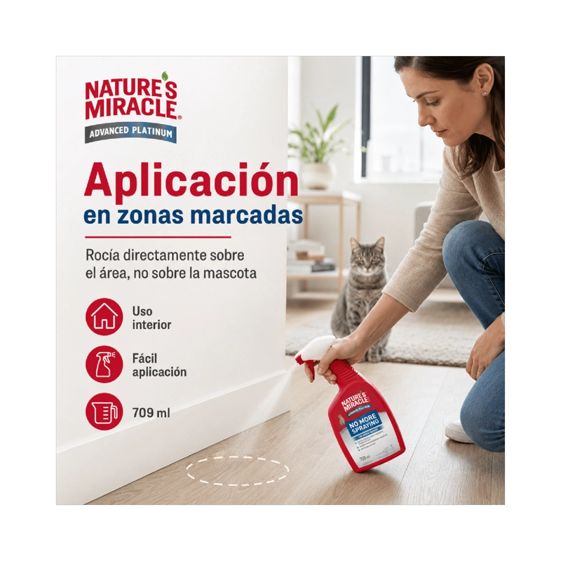 SPRAY ANTIMARCAJE GATO NATURE'S MIRACLE 709 ML - 2
