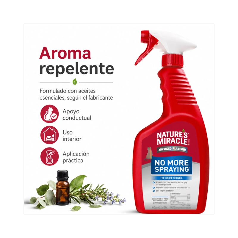 SPRAY ANTIMARCAJE GATO NATURE'S MIRACLE 709 ML - 4