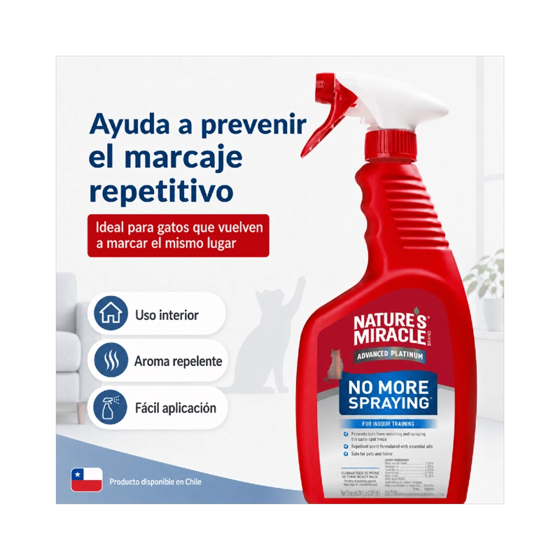 SPRAY ANTIMARCAJE GATO NATURE'S MIRACLE 709 ML - 5