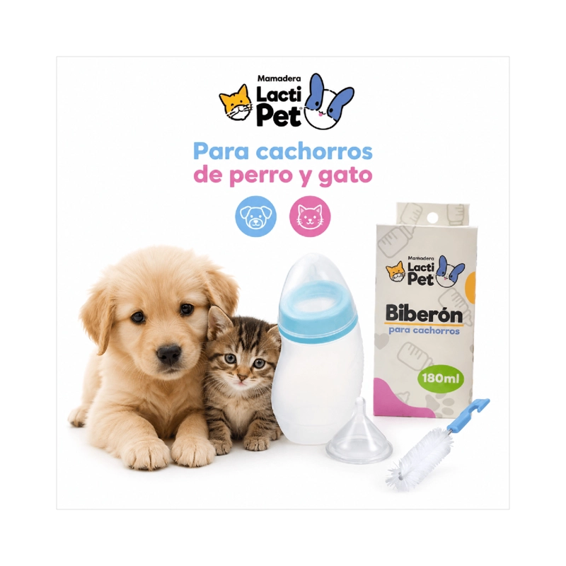 MAMADERA LACTIPET CACHORROS PERRO GATO 180ML - 7