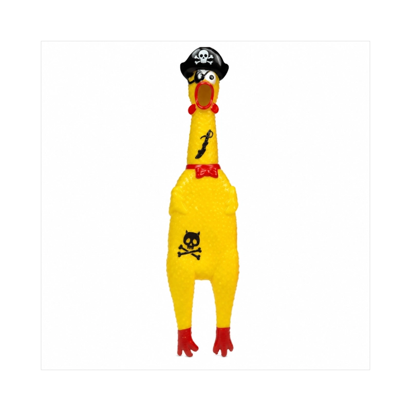 POLLO CHILLON PIRATA JUGUETE PERRO CON SONIDO 30X7 - 8