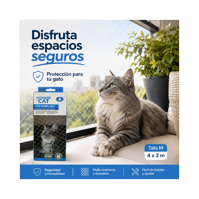 MALLA SEGURIDAD GATOS BALCON TERRAZA 4X3 M - 3