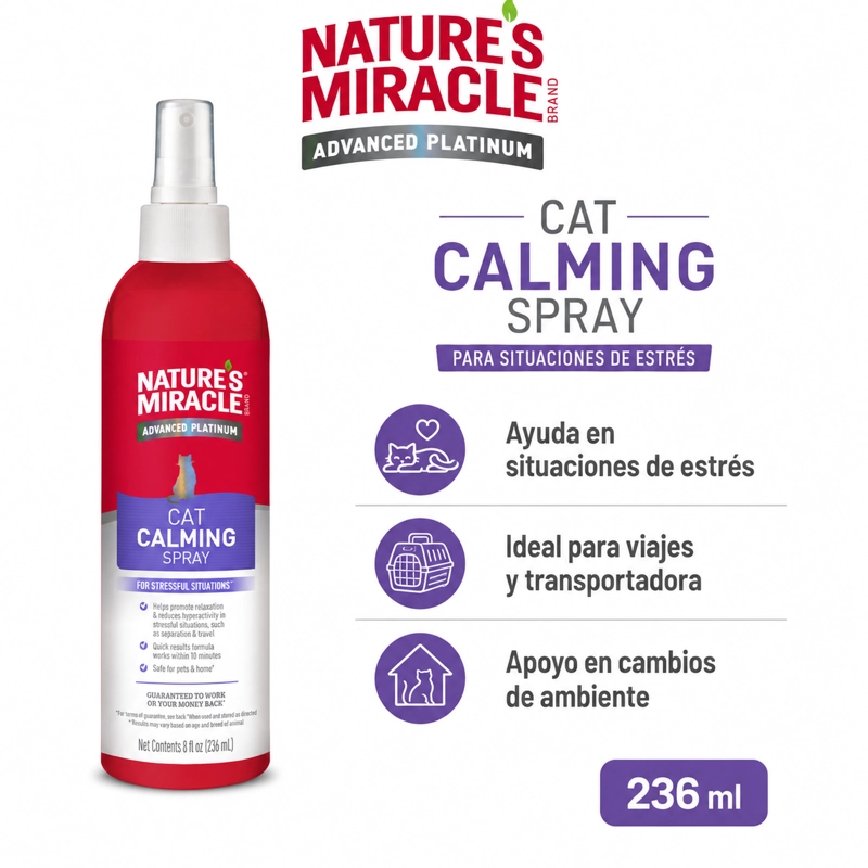 SPRAY CALMANTE GATOS NATURE’S MIRACLE 236 ML - 5