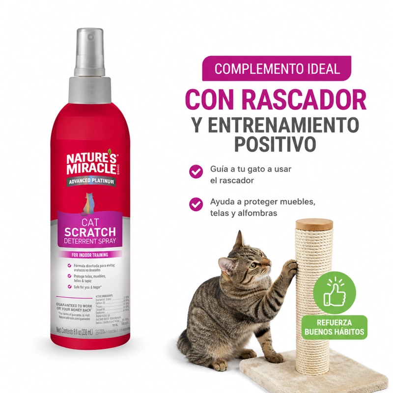 SPRAY NO RASGUÑOS GATOS NATURE’S MIRACLE 236 ML - 6